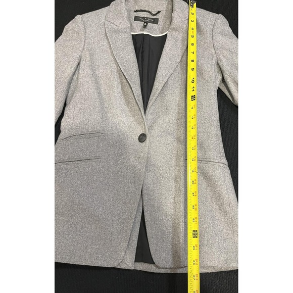Rag & Bone Blazer Womens 0 Gray One Button Notch Lapel Lined Jacket Tailored - Picture 9 of 10